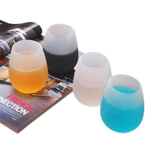 Outdoor Silicone Wine Glasses Unbreakable Silicone Cups For Travel Picnic