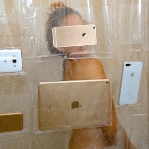 Pocket Shower Curtain for Iphone and Ipad,Elctronic Product holder