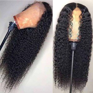 Preplucked Deep Curly 360 Lace Front Human Hair Wigs Full Ends Curly Wig Peruvian Virgin Hair Frontal Wigs For Black Women Wave