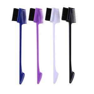 Private Label Styling Double Sided Edge Brush for Hair Eyebrow Comb