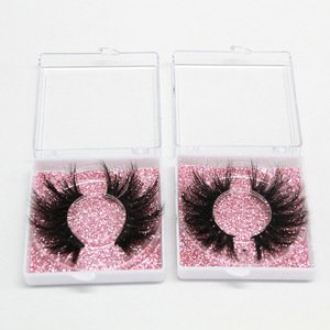 Sales promotion custom designing 3d mink lashes paper transparent square box