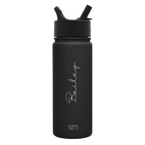 Simple Modern Summit Water Bottle with Straw Lid - Wide Mouth Vacuum Insulated 18/8 Stainless Steel Powder Coated