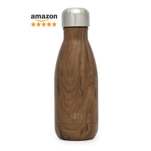 Simple Modern Wave Water Bottle - Vacuum Insulated Double Wall 18/8 Stainless Steel,wood grain pattern printed Amazon hot seller