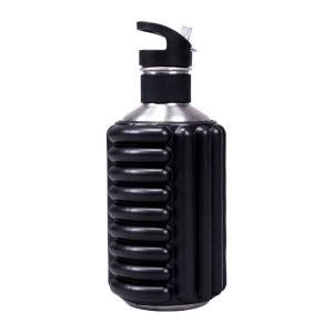 Stainless Steel Camouflage Straw Sport Water Foam Roller Drink Bottle