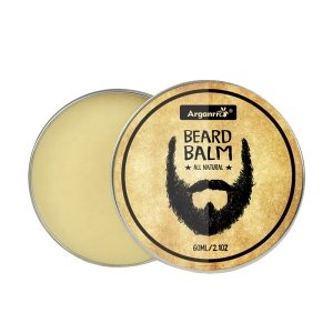 Stock or private label 100% natural organic argan beard balm 60g sandalwood smell
