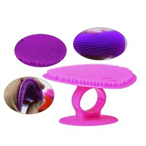 Thcker Silicone Facial Cleansing Pads Silicone Face Exfoliator Brush with Wash Scrubber