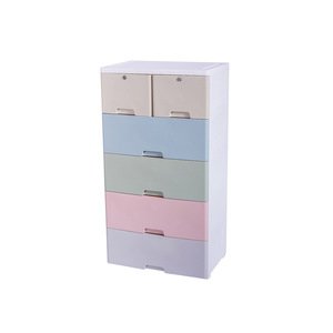 Wardrobe Storage Cabinet Foldable Organizer Cupboard Baby Kid Cloth Plastic Storage Cabinet