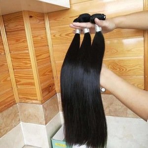 whole price soft virgin unprocessed  100%  human hair bundle cuticle aligned straight bundle hair with low price
