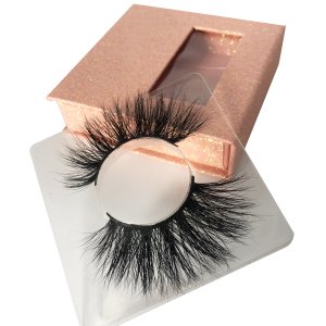 Wholesale 25mm 3D 5D False Mink Eyelashes Private Label, 100% Real Siberian Mink Fur Strip Lashes with Eyelashes Packaging Box