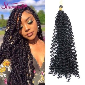 wholesale Bohemia synthetic deep curly spring twist freetress water wave crochet braid hair hair extension