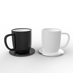 Wireless charging smart self heating temperature control coffee ceramic mug