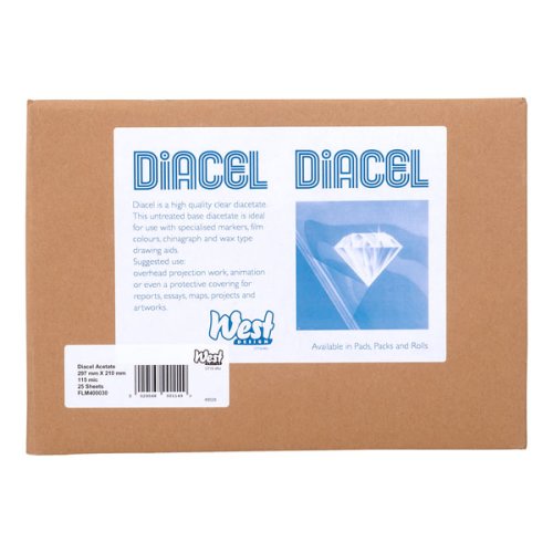 Diacel Acetate Crystal Clear 115micron A4 297 x 210mm 25 Sheets