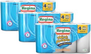 12 Regina Thirst Pockets Extra Large Sheets Kitchen Towel Rolls
