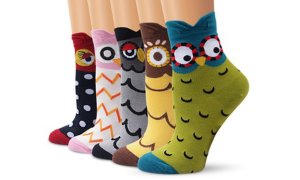 Five-Pack of Owl-Shaped Socks