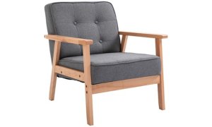 One or Two Homcom Beech Wood Frame Armchairs