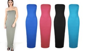 Oops Bandeau Strapless Bodycon Maxi Dress
