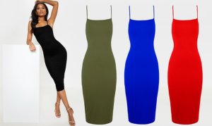 Oops Sleeveless Strappy Bodycon Dress
