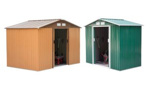 Groupon Goods Global Gmbh Outsunny lockable metal garden shed in a choice of size and design