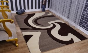 Groupon Goods Serdim rugs modern swirl hand carved rug