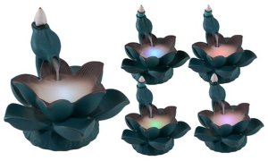 Tanness LED Fountain Incense Burner with Optional Incense Cones