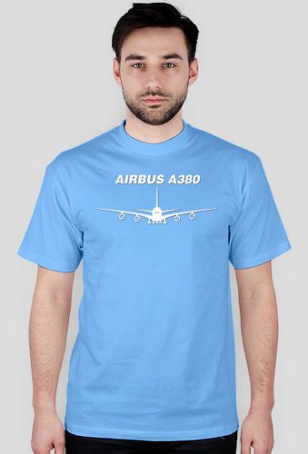 Airbus a380 - biały z napisem
