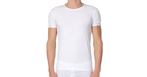 T-Shirt girocollo manica corta uomo, cotone elasticizzato