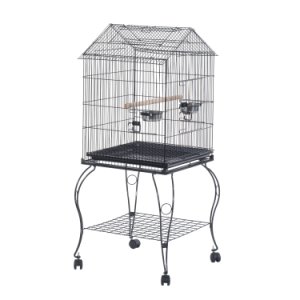 Bird Cage Pet Finch Perch Macaw Cockatiel Feeder Play House Stand