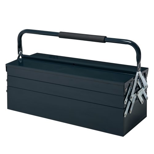 DURHAND Metal Tool Box Portable 5-Tray Cantilever Steel Tool Chest Cabinet,57L x 21W x 41Hcm Dark Green | Aosom Ireland