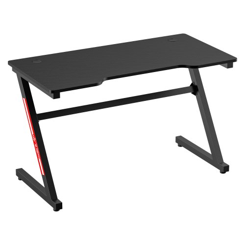 HOMCOM 1.2m Gaming Desk Z-Shaped Racing Style Home Office Computer Table with 2 Cable Managements for Study Workstation Black | Aosom Ireland