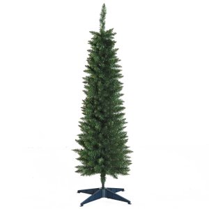 HOMCOM 1.5m Christmas Tree Easy Assembly Artificial Pine Tree Holiday Décor with Metal Stand