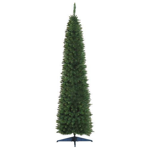 HOMCOM 2.1m 7ft Artificial Pine Pencil Slim Christmas Tree with 499 Branch Tips Xmas Holiday Décor with Stand | Aosom Ireland