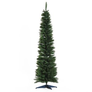 HOMCOM 2.1m Tall Christmas Pine Tree Artificial Easy Assembly Holiday Décor W/ Stand