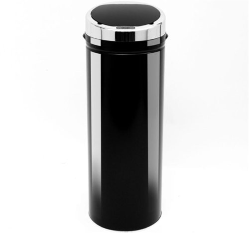 HOMCOM 50L Stainless Steel Sensor Trash Can W/ Bucket-Black|Aosom Ireland