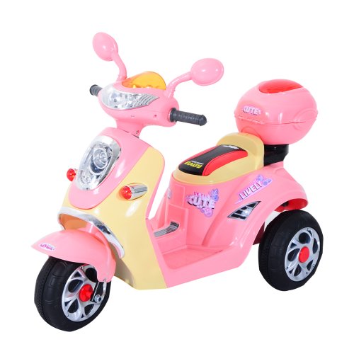 HOMCOM Electric Ride on Toy Tricycle Car-Pink NEXT DAY DELIVERY | Aosom Ireland