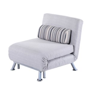 HOMCOM Foldable Futon Sofa Bed For 1 Person-Grey