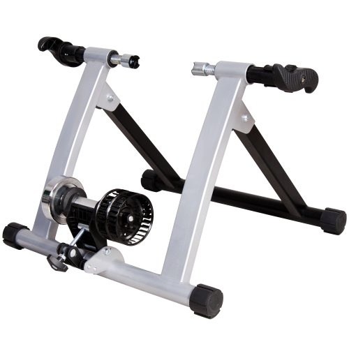 HOMCOM Indoor Bicycle Turbo Trainer, Cyclone System-Silver NEXT DAY DELIVERY | Aosom Ireland