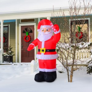 HOMCOM Inflatable Air Blown Christmas Santa Claus 240cm LED Lighted