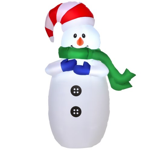 HOMCOM Inflatable Christmas Snowman 120 cm W/LED Lights NEXT DAY DELIVERY | Aosom Ireland