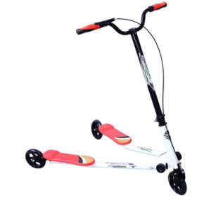 HOMCOM Kids 3 Wheels Speeder Scooter, L Size-Red