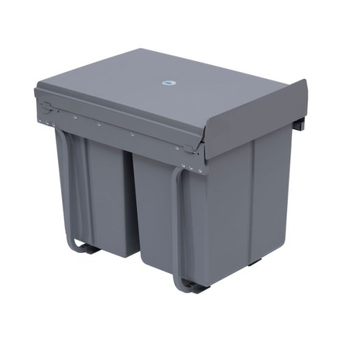 HOMCOM Kitchen Recycle Waste Bin Pull Out Soft Close Dustbin Recycling Cabinet Trash Can (40L (1x20L+2x10L)) | Aosom Ireland