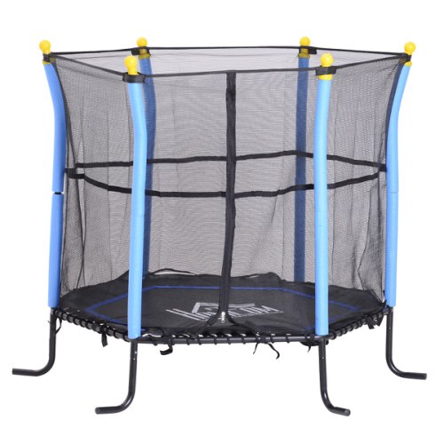 HOMCOM mini trampoline, d155x122.5cm-blue