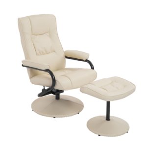HOMCOM Recliner Armchair W/ Footstool
