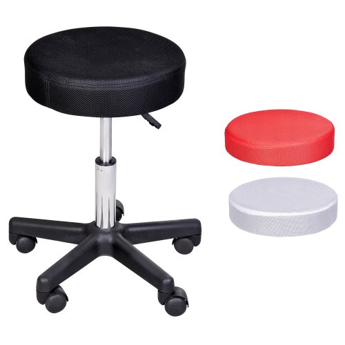 HOMCOM salon spa swivel stool-red, white, black next day delivery | aosom ireland