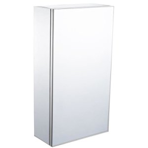 HOMCOM Stainless Steel Bathroom Mirror Storage Cabinet-Silver