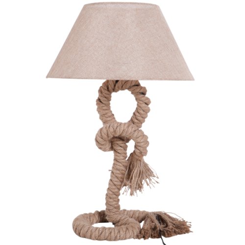 HOMCOM Table Lamp Indispensable Nautical Twisted Rope E27 Base Bedside Light Beige NEXT DAY DELIVERY | Aosom Ireland