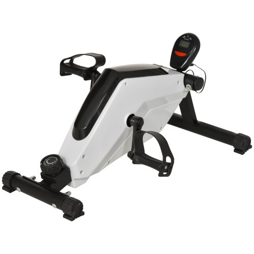 HOMCOM Under Desk Bike Magnetic Elliptical Machine Elliptical Trainers Pedal Trainer w/LCD Display and 8-Level Adjustable Resistance| Aosom Ireland