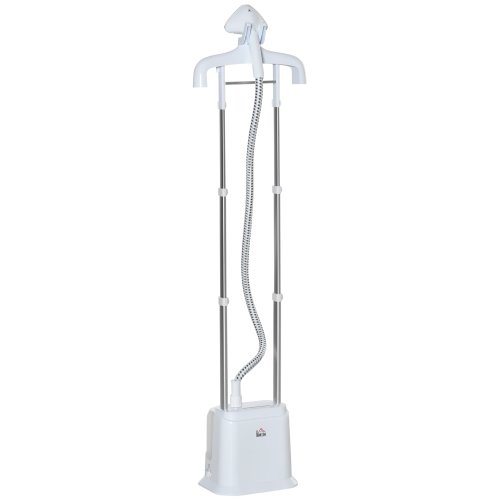 HOMCOM Upright Garment Clothes Steamer with 6 Steam Setting, 45s Fast Heat-up 1.7L Water Tank and 45min Steamer Wrinkle Remover White | Aosom Ireland