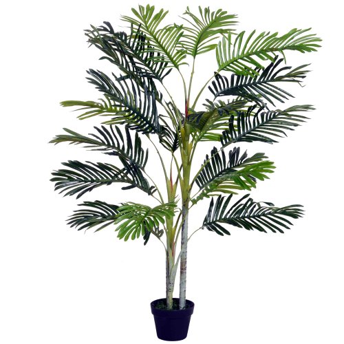 Outsunny 150cm(5ft) Artificial Palm Tree Decorative Indoor Faux  Plant w/Leaves Home Décor Tropical Potted Home Office | Aosom Ireland
