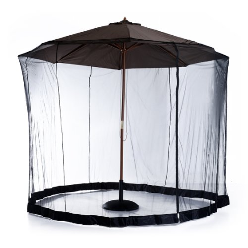 Outsunny 2.3 m Umbrella/Table Mosquito Net-Black |Aosom Ireland
