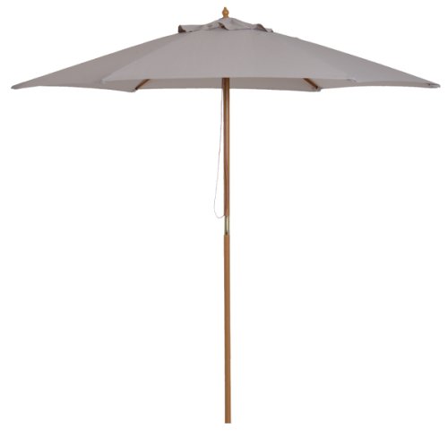 Outsunny 2.5m Wood Garden Parasol Sun Shade Patio Outdoor Wooden Umbrella Canopy | Aosom Ireland
